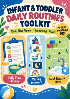 Infant & Toddler Daily Routines Toolkit | Planner, Sorting & Maze