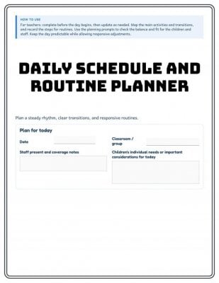 Classroom Schedules & Routines Toolkit | Planner, Checklist & Activities