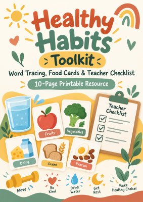 Trace and Talk: Strong, Happy, and Moving &mdash; Healthy Movement Worksheet