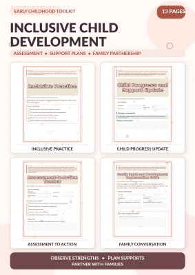 Inclusive Child Development: Assessment & Support Planning Toolkit