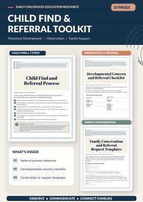 Preschool Child Find & Developmental Referral Toolkit
