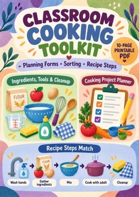 Classroom Cooking Toolkit | Planning Forms, Sorting & Recipe Steps