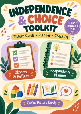 Independence & Choice Toolkit | Picture Cards, Planner & Checklist