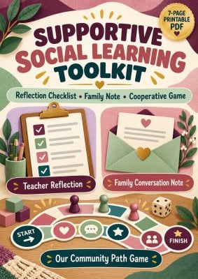 Supportive Social Learning Toolkit | Reflection, Family Note & Game