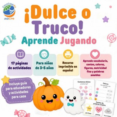&iexcl;Dulce o Truco! Aprende Jugando &ndash; Cuadernillo de Actividades de Halloween