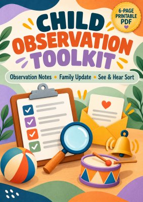 Child Observation Toolkit | Anecdotal Notes, Family Update & Picture Sort
