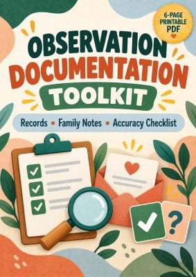 Observation Documentation Toolkit | Records, Family Notes & Checklist