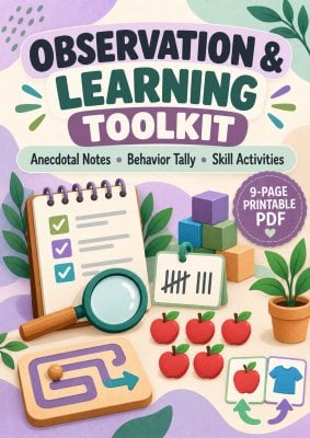 Everyday Observation and Anecdotal Note Forms for Early Childhood