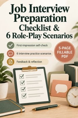 Interview First-Impression Self-Check: Professional Interview Preparation Worksheet