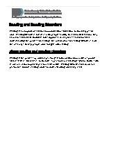 Reading and Reading Disorders Fact Sheet