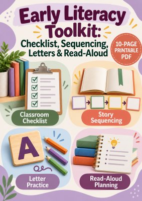 Early Literacy Toolkit: Checklist, Sequencing, Letters & Read-Aloud