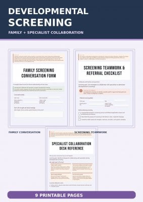 Developmental Screening: Family & Specialist Collaboration