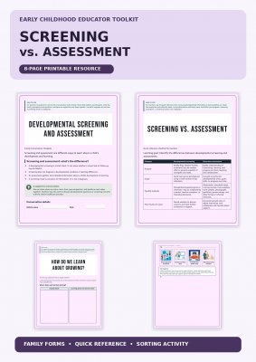 Developmental Screening vs. Assessment: Teacher & Family Toolkit