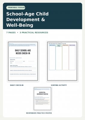 School-Age Child Development, Daily Check-In & Well-Being Toolkit
