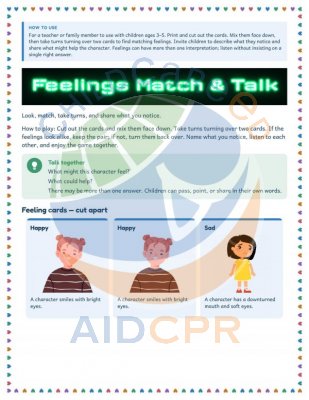 Feelings Match & Talk: Printable Emotion Matching Game for Ages 3&ndash;5