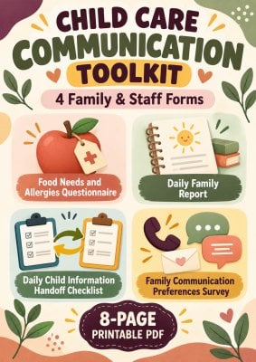 Child Care Forms: Allergy Survey, Daily Report, Handoff & Preferences