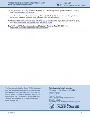 Infant/Toddler Professionals: Collaborating with others