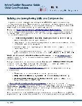 Building and Strengthening Skills and Competencies for Infant/ Toddler Care