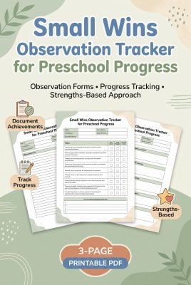 Small Wins Observation Tracker: Preschool Progress & Learning Documentation