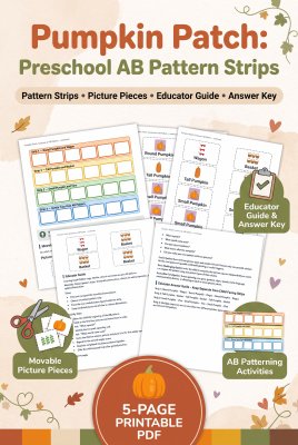 Pumpkin Patch: Preschool AB Pattern Strips