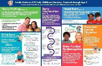 Family Guide to NYS Early Childhood Services - Prenatal through Age 5
