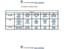 Weekly Menu