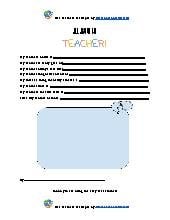 All About My Teacher Worksheet