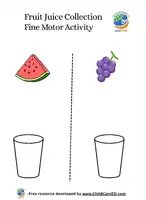 Fine Motor Fruit Juice Collection