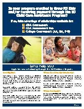 New Jersey CDA Training and College Coursework Scholarships Flyer