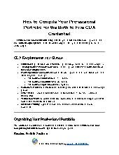 How to Compile Your Professional Portfolio for the Birth to Five CDA Credential