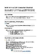 Birth to Five CDA Credential Checklist