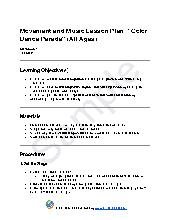 Movement and Music Lesson Plan: &ldquo;Color Dance Parade&rdquo; (All Ages)