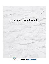 CDA Portfolio Binder Cover sheet & Tabs (Paper)