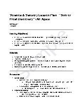 Sample Science & Sensory Lesson Plan: &ldquo;Sink or Float Discovery&rdquo;