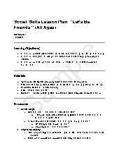 Sample Social Skills Lesson Plan: &ldquo;Let&rsquo;s Be Friends!&rdquo; (All Ages)