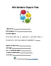 Mini Behavior Support Plan 