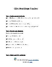 CDA Next Steps Tracker