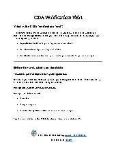 CDA Verification Visit