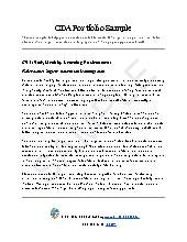 CDA Portfolio Sample