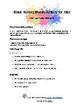 Black History Month Activity for Kids