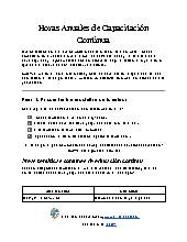 Horas Anuales de Capacitaci&oacute;n Continua