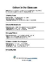Culture in Our Classroom