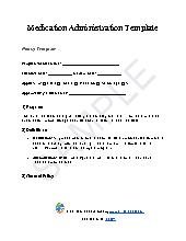 Medication Administration Template