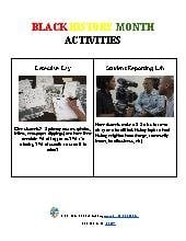 BLACK HISTORY MONTH ACTIVITIES