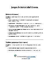 Juegos de Motricidad Gruesa