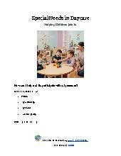 Special Needs in Daycare: Helping Children Join In