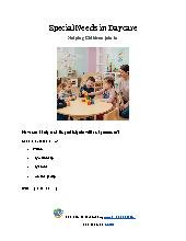 Special Needs in Daycare: Helping Children Join In