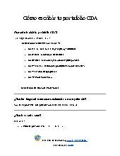 C&oacute;mo escribir tu portafolio CDA