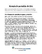 Ejemplo de portafolio de CDA