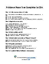Pr&oacute;ximos Pasos Tras Completar la CDA